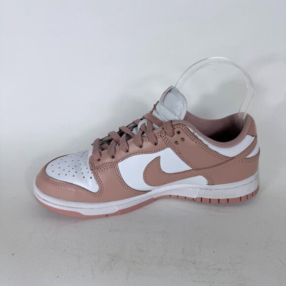 Nike Dunk Low Athletic Sneakers Women's 7 White Rose Whisper Leather DD1503-118 - Picture 6 of 10